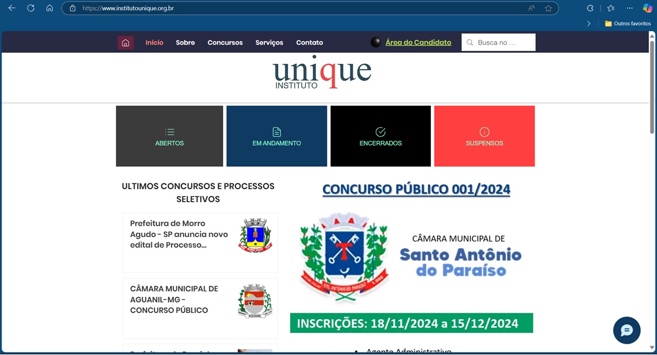 Portal do Instituto Unique 